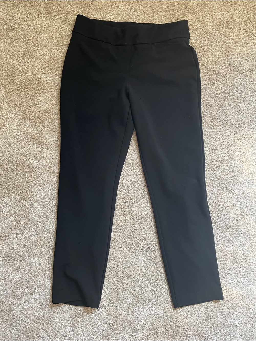 Tahari Black Straight-Leg Pull-On Pants